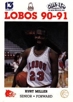 1990-91 New Mexico Lobos #11 Kurt Miller  Front