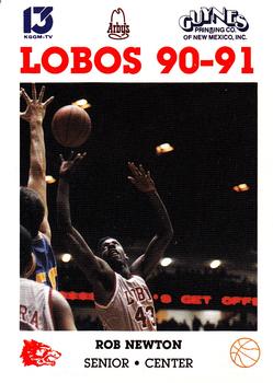 1990-91 New Mexico Lobos #12 Rob Newton  Front