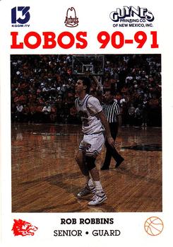 1990-91 New Mexico Lobos #14 Rob Robbins  Front