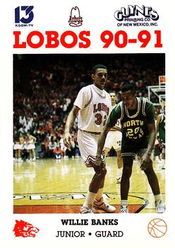 1990-91 New Mexico Lobos #2 Willie Banks  Front