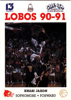 1990-91 New Mexico Lobos #5 Khari Jaxon  Front