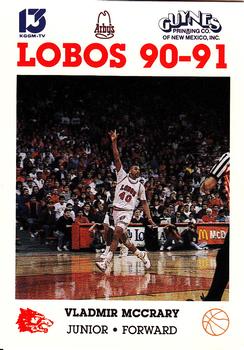 1990-91 New Mexico Lobos #8 Vladimir McCrary  Front