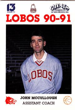 1990-91 New Mexico Lobos #9 John McCullough Front