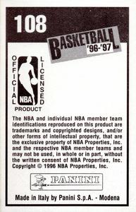 1996-97 Panini Stickers #108 Pistons Logo Back