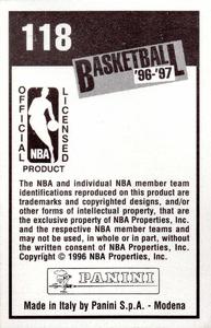 1996-97 Panini Stickers #118 Pacers Logo Back
