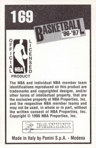 1996-97 Panini Stickers #169 Rockets Logo Back