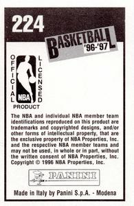 1996-97 Panini Stickers #224 Clippers Logo Back