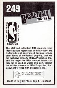 1996-97 Panini Stickers #249 Clifford Robinson Back