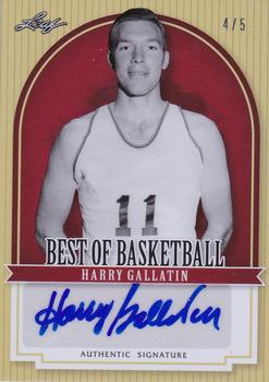 2011-12 Leaf Best of Basketball Autographs - Red #HG1 Harry Gallatin Front