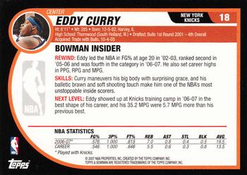 2007-08 Bowman #18 Eddy Curry Back