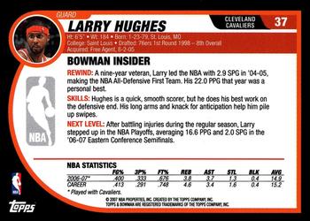 2007-08 Bowman #37 Larry Hughes Back