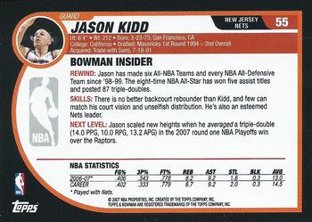 2007-08 Bowman #55 Jason Kidd Back