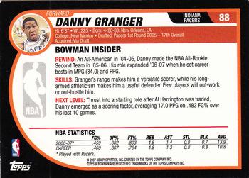 2007-08 Bowman #88 Danny Granger Back