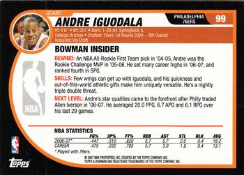 2007-08 Bowman #99 Andre Iguodala Back