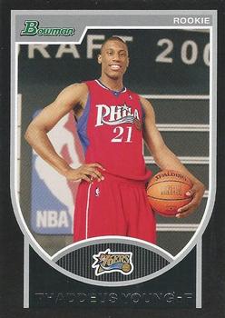 2007-08 Bowman #129 Thaddeus Young Front