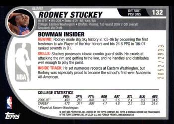 2007-08 Bowman #132 Rodney Stuckey Back