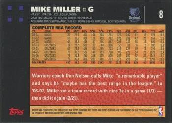 2007-08 Topps Chrome #8 Mike Miller Back