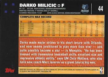 2007-08 Topps Chrome #44 Darko Milicic Back