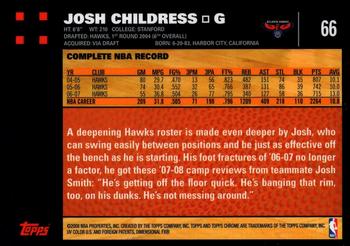 2007-08 Topps Chrome #66 Josh Childress Back