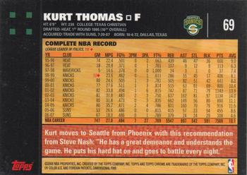 2007-08 Topps Chrome #69 Kurt Thomas Back