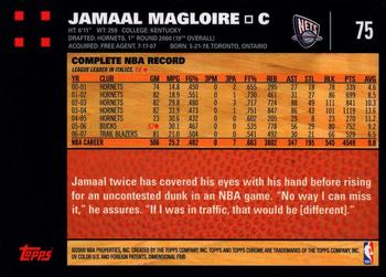 2007-08 Topps Chrome #75 Jamaal Magloire Back