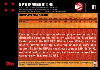 2007-08 Topps Chrome #81 Spud Webb Back