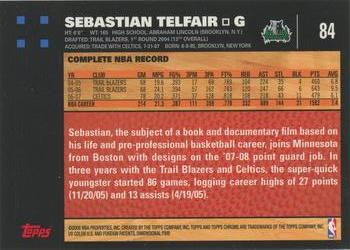 2007-08 Topps Chrome #84 Sebastian Telfair Back