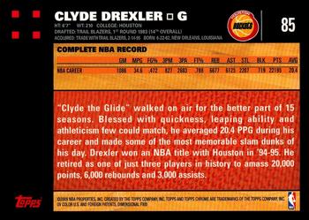 2007-08 Topps Chrome #85 Clyde Drexler Back