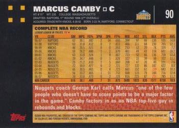 2007-08 Topps Chrome #90 Marcus Camby Back