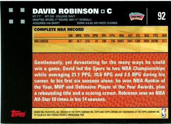 2007-08 Topps Chrome #92 David Robinson Back