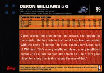 2007-08 Topps Chrome #99 Deron Williams Back