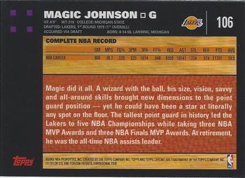 2007-08 Topps Chrome #106 Magic Johnson Back