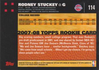 2007-08 Topps Chrome #114 Rodney Stuckey Back