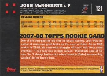 2007-08 Topps Chrome #121 Josh Mcroberts Back