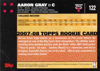 2007-08 Topps Chrome #122 Aaron Gray Back