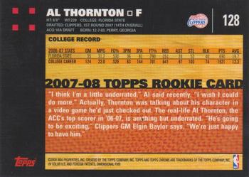 2007-08 Topps Chrome #128 Al Thornton Back