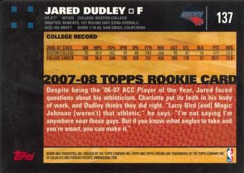 2007-08 Topps Chrome #137 Jared Dudley Back