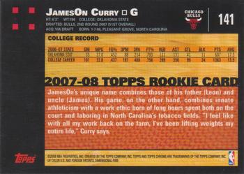 2007-08 Topps Chrome #141 Jameson Curry Back