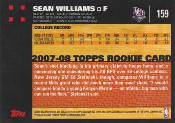 2007-08 Topps Chrome #159 Sean Williams Back