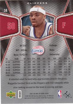 2007-08 SP Game Used #38 Corey Maggette Back