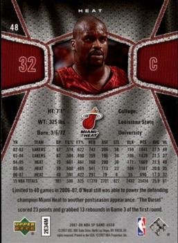 2007-08 SP Game Used #48 Shaquille O'Neal Back