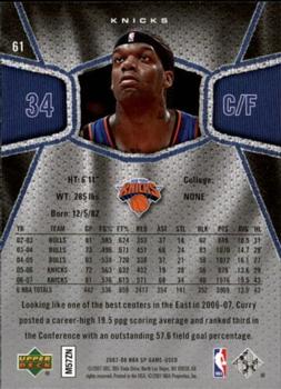 2007-08 SP Game Used #61 Eddy Curry Back