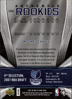 2007-08 SP Game Used #144 Mike Conley Back