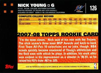 2007-08 Topps #126 Nick Young Back