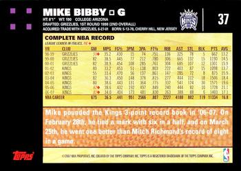 2007-08 Topps #37 Mike Bibby Back