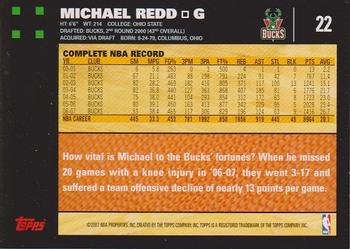 2007-08 Topps #22 Michael Redd Back