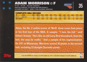 2007-08 Topps #35 Adam Morrison Back