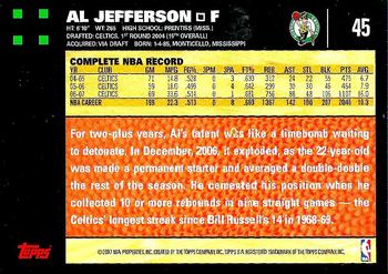 2007-08 Topps #45 Al Jefferson Back