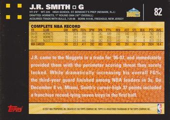 2007-08 Topps #82 J.R. Smith Back