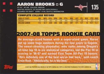 2007-08 Topps #135 Aaron Brooks Back